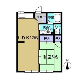 コーポAS【1階】の間取り