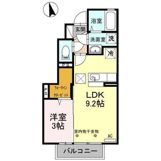 メゾンソレイユ・カトル【1階】の間取り