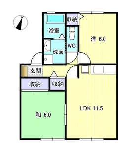 フラワーパークB棟【1階】の間取り