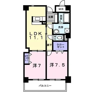 埼玉県川口市上青木1【マンション】の間取り