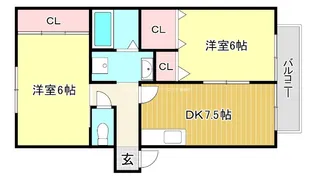 ヴィラ蓮池【1階】の間取り