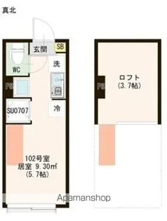 東京都中野区若宮2【アパート】の間取り