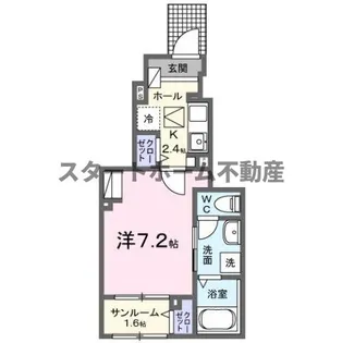 トライ パーク 伊月【1階】の間取り