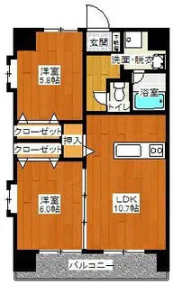 葉月【5階】の間取り