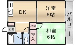 ハイツ鶴野【2階】の間取り