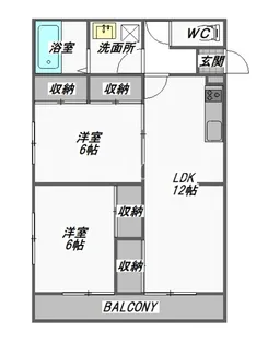 スミタスヴィレッジ藍住【2階】の間取り