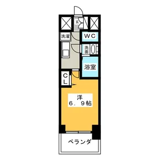 プレサンス丸の内アデル【13階】の間取り