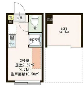 サンクレーヴ・花【2階】の間取り