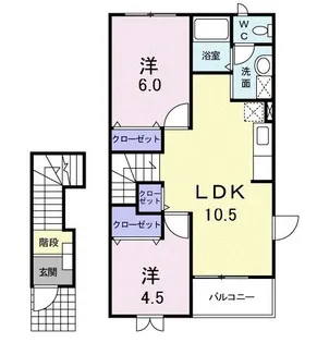 ファミ-ルメゾンC【2階】の間取り