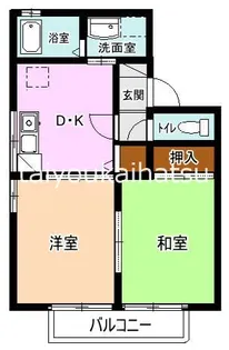 Uハウス桜ケ丘【1階】の間取り