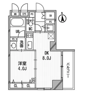 クリオ三田ラ・モード【2階】の間取り