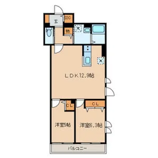 フィカーサ いちょうの木【1階】の間取り