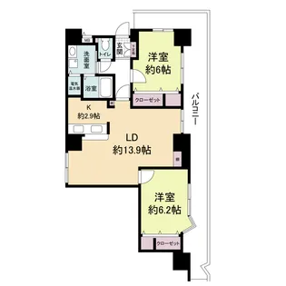大阪府大阪市中央区谷町4【マンション】の間取り
