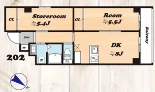 エスポワール伊勢佐木【2階】の間取り