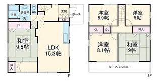 上小町戸建の間取り