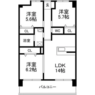 ヴィラージュエクセラン【4階】の間取り