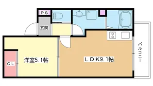 大阪府豊中市曽根西町3【アパート】の間取り
