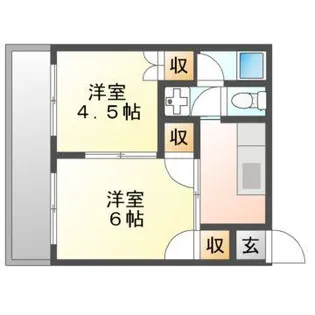 桂マンションI【3階】の間取り