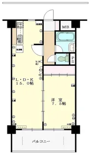 第23宮廷マンション【3階】の間取り
