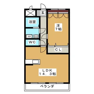 ラ・ヴィ・ベイル【2階】の間取り