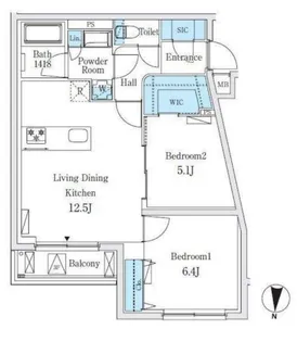 東京都江東区亀戸6【マンション】の間取り