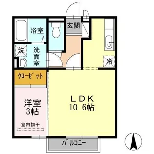 ヴィラージュ天祐館【2階】の間取り