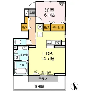 高知県南国市大そね甲【アパート】の間取り