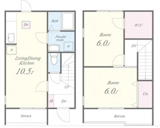 メルベーユ摂津【1階】の間取り