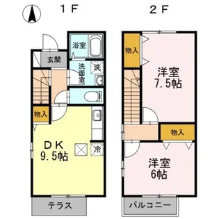 アネックス大坂上 B【1階】の間取り