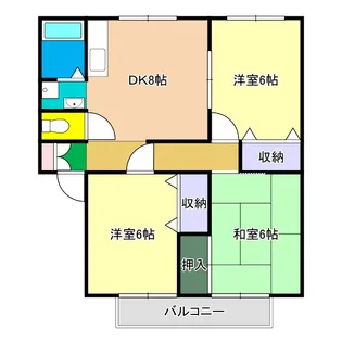 サンビレッジ一ツ橋【2階】の間取り