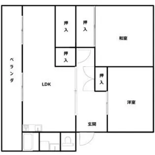 ハイツ高御堂A棟【4階】の間取り