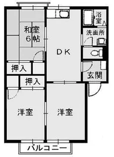 フレグランス南久米 C棟【2階】の間取り