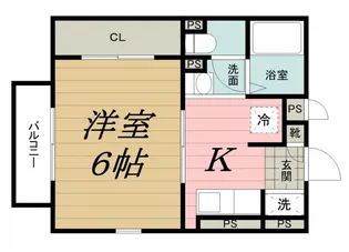 ハイムツインズB【1階】の間取り