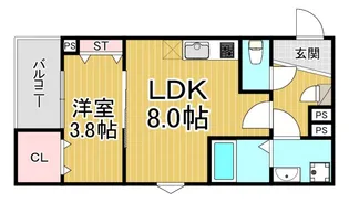 シエーナ川西美園【2階】の間取り