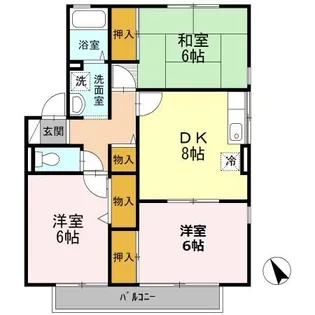 パティオ諏訪 A棟【1階】の間取り