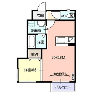 シャーメゾン徠夢【1階】の間取り