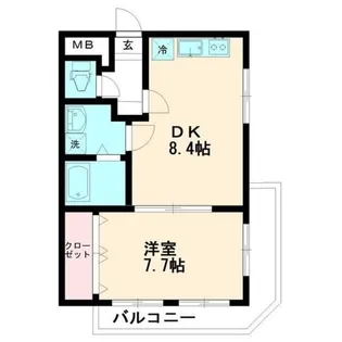 ベルハイム平和島【8階】の間取り