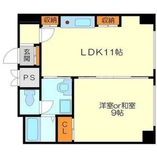 グランヴィ新大阪【7階】の間取り