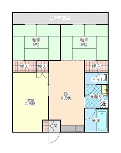 グリーンヒル【2階】の間取り