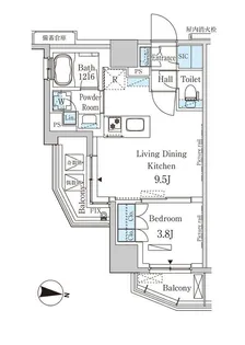 パークアクシス木場キャナル ウエスト【8階】の間取り