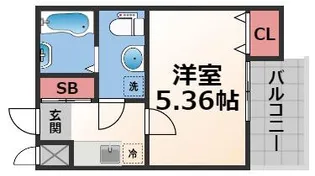 ブライト近大前【1階】の間取り