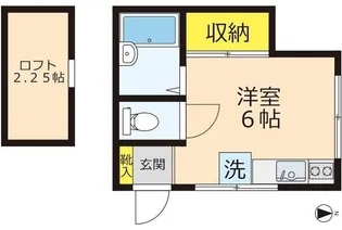 山口ハイツ【1階】の間取り
