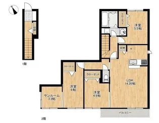 MIYABI TWO【2階】の間取り