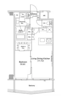 ザ・パークハビオ渋谷クロス【8階】の間取り