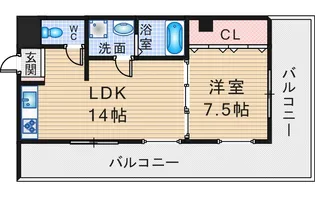 長尾第1ビル【4階】の間取り