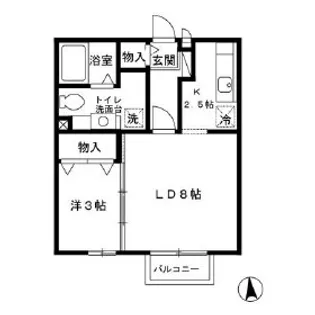 パークコート ホーム【2階】の間取り
