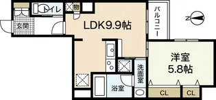 ル・シエル【6階】の間取り