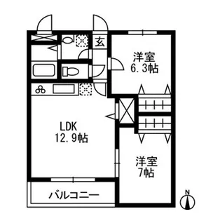 ファビエガーデン【3階】の間取り