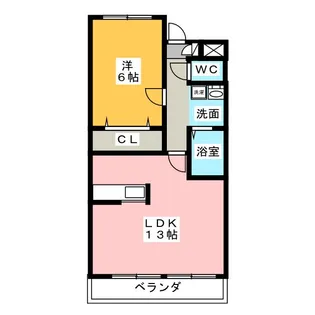 ファミール如意申【1階】の間取り