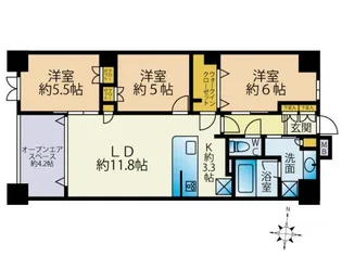 ヴェレーナ住吉【2階】の間取り